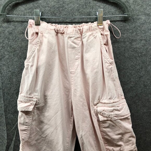 Zara Girls 11-12 Parachute Pants Light Pink Cargo Baggy Loose Lightweight - Picture 3 of 8